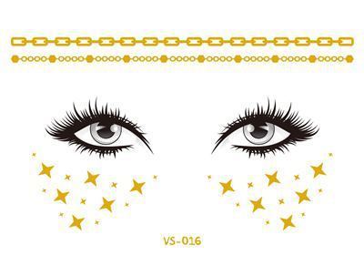 Gold and Silver Tattoo Makeup Stickers - Festigal