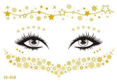 Gold and Silver Tattoo Makeup Stickers - Festigal