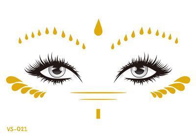 Gold and Silver Tattoo Makeup Stickers - Festigal