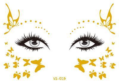 Gold and Silver Tattoo Makeup Stickers
