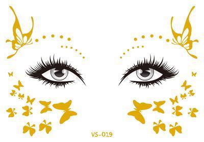 Gold and Silver Tattoo Makeup Stickers - Festigal