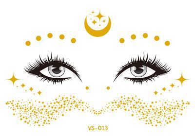 Gold and Silver Tattoo Makeup Stickers - Festigal