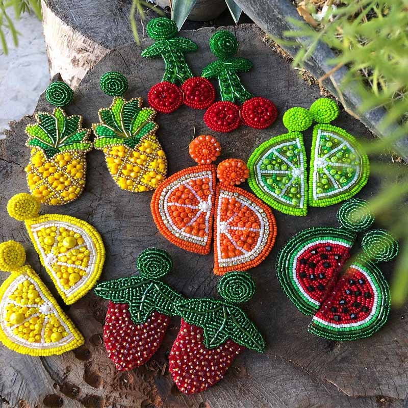 Ethnic Fruit Earrings