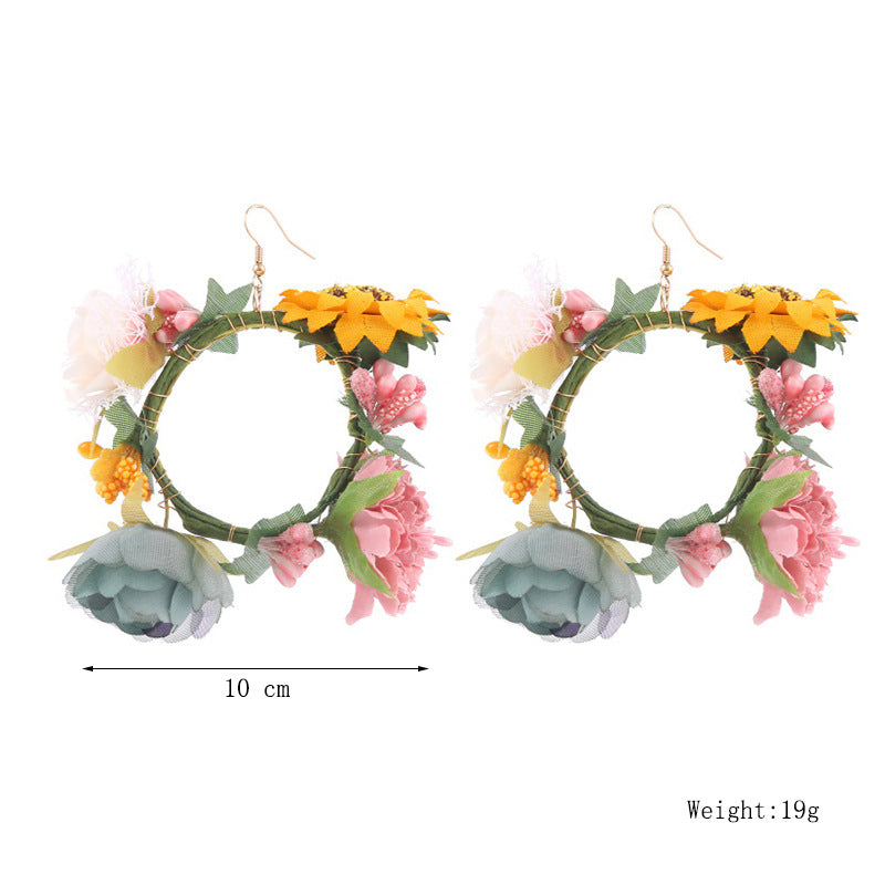 Bohemian Statement Flower Earrings - Festigal