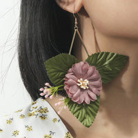 Bohemian Statement Flower Earrings