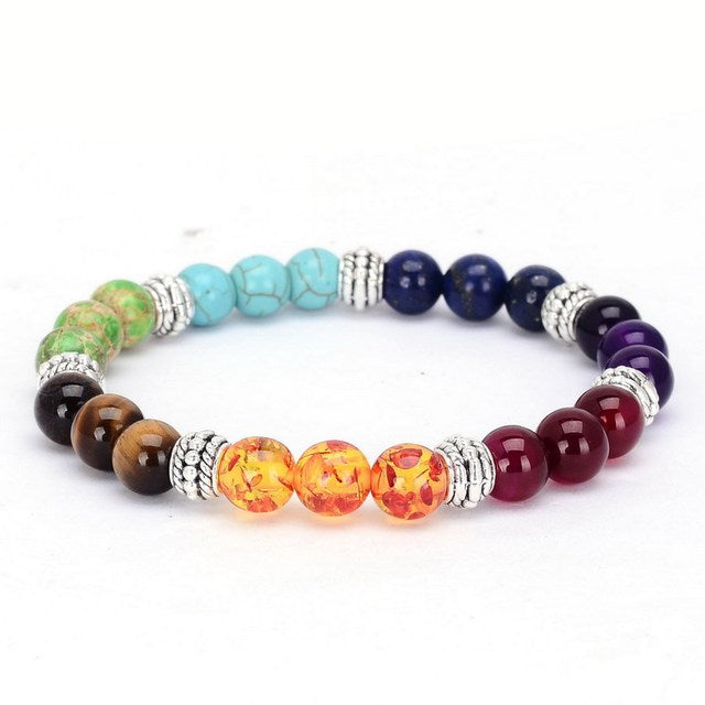 7 Chakra Crystal Natural Stone Bracelet - Festigal