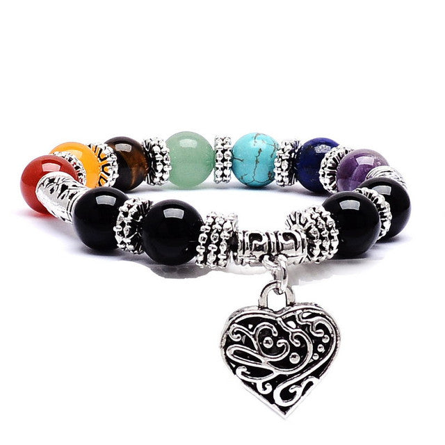 7 Chakra Crystal Natural Stone Bracelet - Festigal
