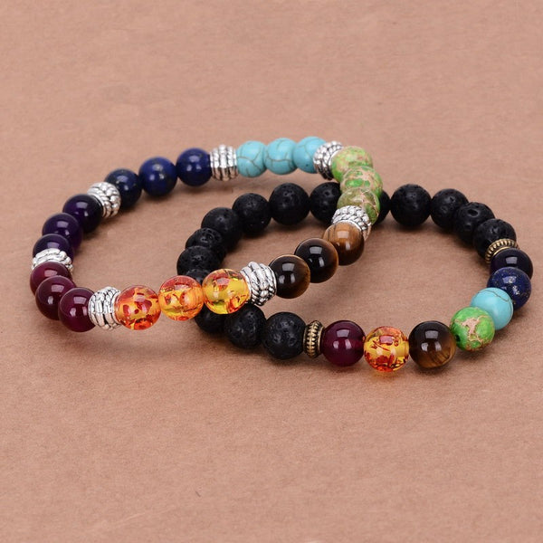 7 Chakra Crystal Natural Stone Bracelet - Festigal