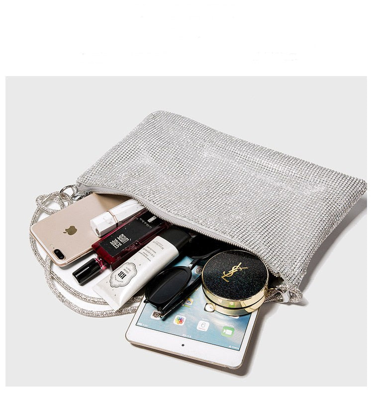 Sparkling Silver Clutch Bag - Festigal