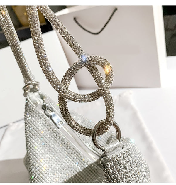 Sparkling Silver Clutch Bag
