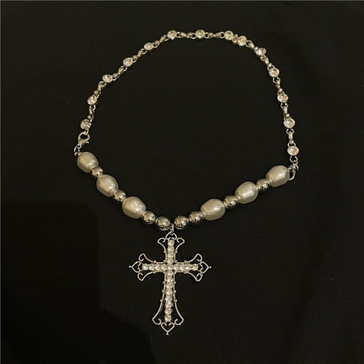 Vintage Style Cross Goth Necklace - Festigal