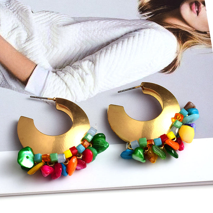Statement Beaded Hoops - Festigal