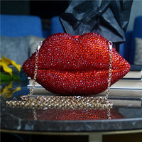 Sequin Red Lip Clutch Bag