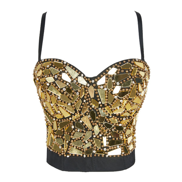 Shattered Glass or Sequined Mirror Corset - Festigal