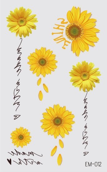 Waterproof Flower Tattoo Stickers - Festigal