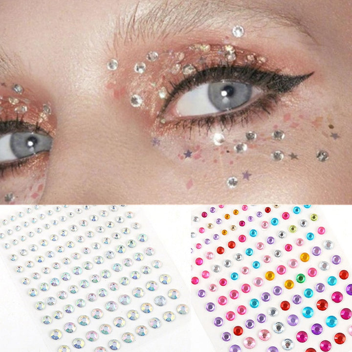 Sparkling Rhinestone Facial Art Stickers - Festigal