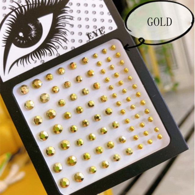 Sparkling Rhinestone Facial Art Stickers - Festigal