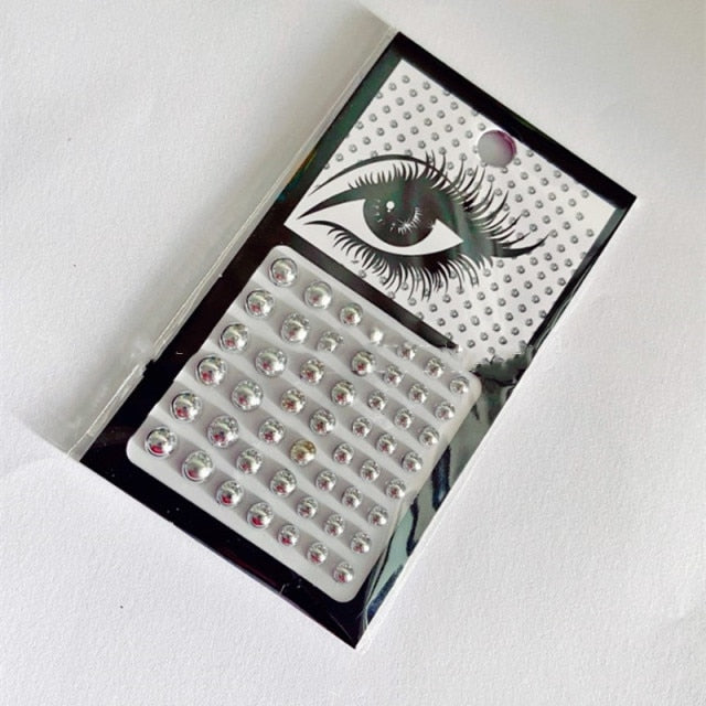 Sparkling Rhinestone Facial Art Stickers - Festigal