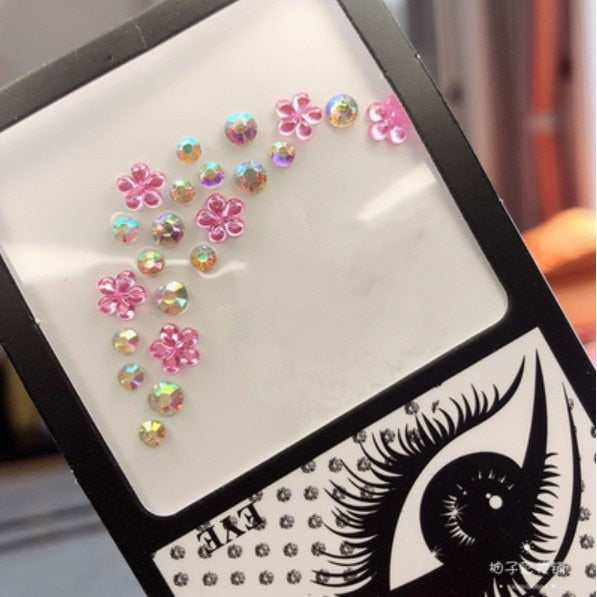 Sparkling Rhinestone Facial Art Stickers - Festigal
