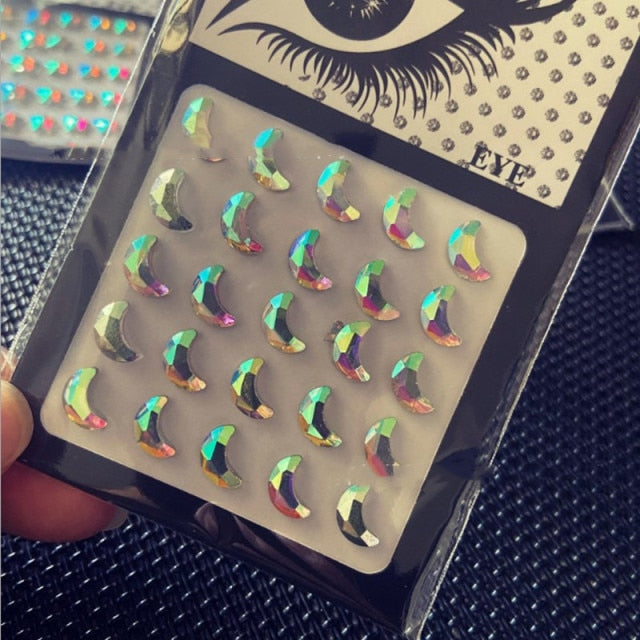 Sparkling Rhinestone Facial Art Stickers - Festigal