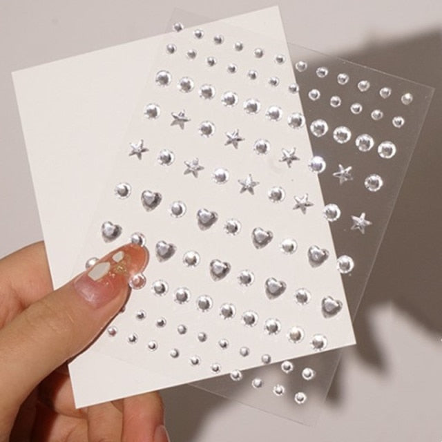 Sparkling Rhinestone Facial Art Stickers - Festigal