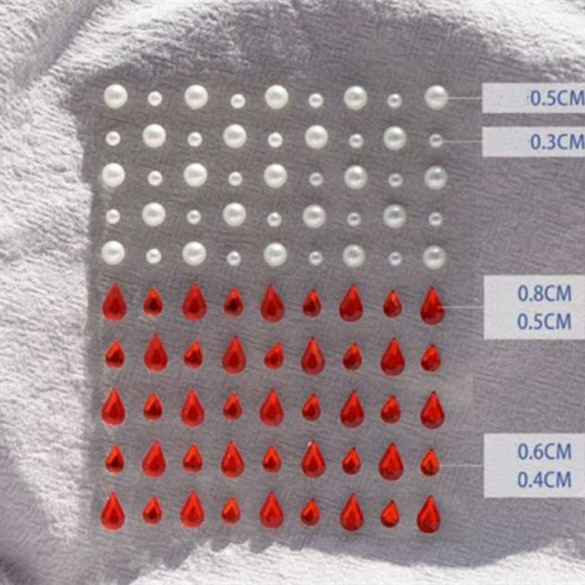 Sparkling Rhinestone Facial Art Stickers - Festigal