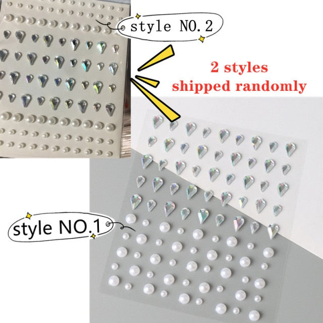 Sparkling Rhinestone Facial Art Stickers - Festigal