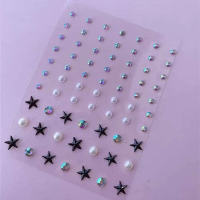 Sparkling Rhinestone Facial Art Stickers - Festigal