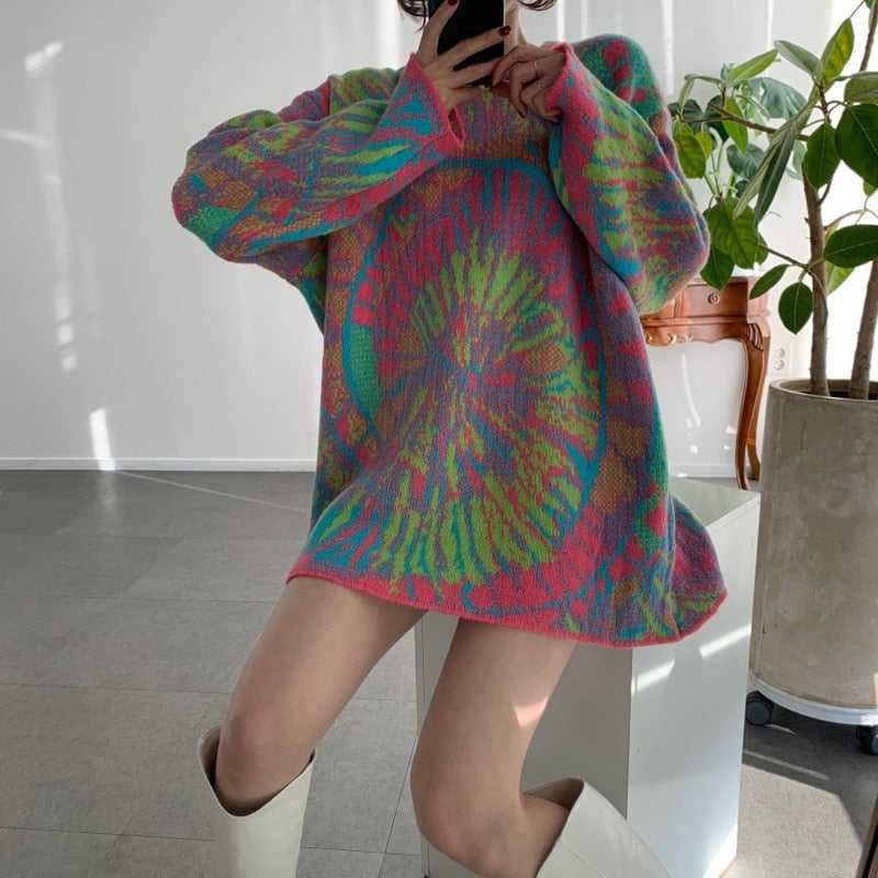 Oversized Tie Dye Sweater - Festigal