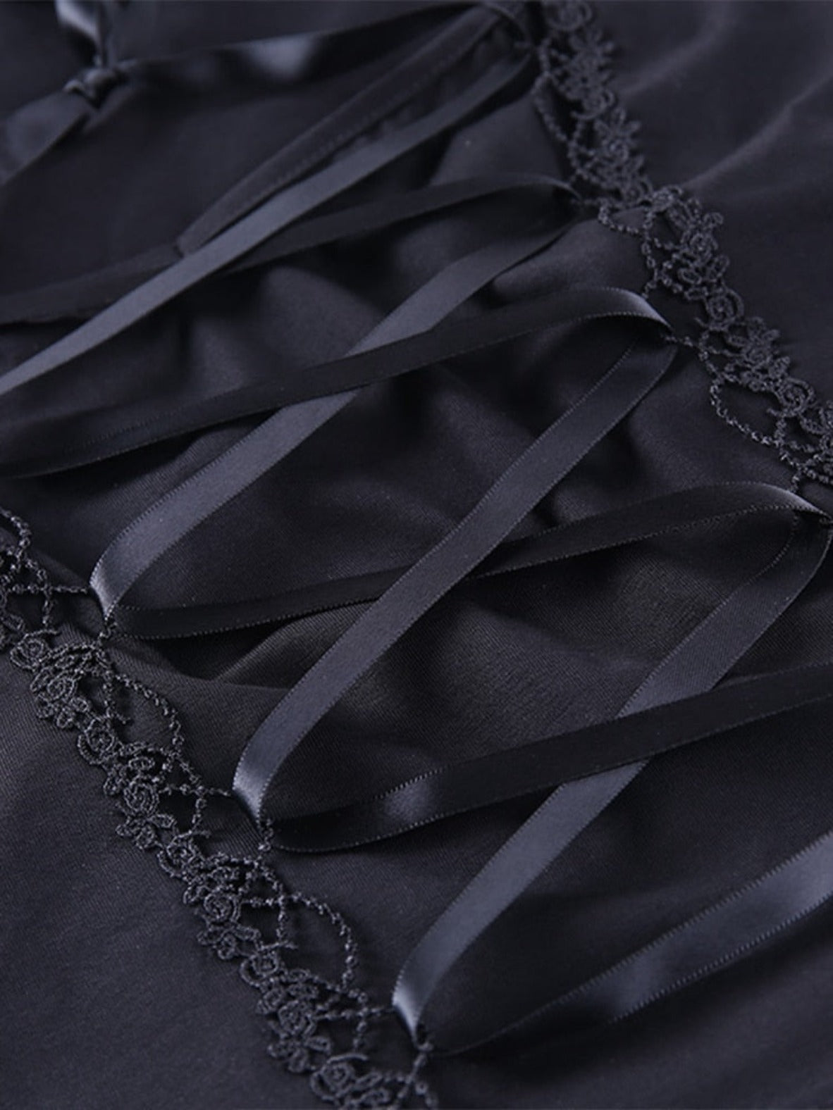 Gothic Corset Style Lace Up Top - Festigal