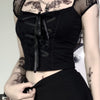 Gothic Corset Style Lace Up Top - Festigal