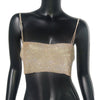 Shiny Crystal Metal Chain Crop Top - Festigal