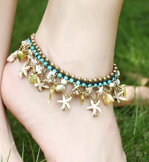 Starfish and Dolphin Anklet - Festigal